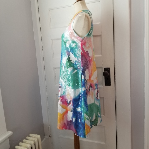 Julia Jordan Floral Sequin Dress, Size 6 - Picture 10 of 11